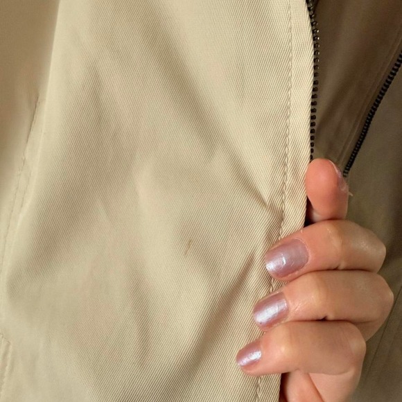 Work to Weekend Women's 14 Cream lightweight zip up jacket with collar - Picture 5 of 5